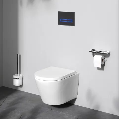 Унитаз подвесной Aquaspin с сиденьем микролифт AM.PM X-Joy, белый глянцевый