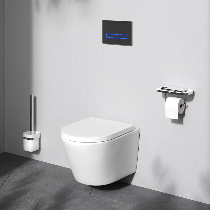 Унитаз подвесной Aquaspin с сиденьем микролифт AM.PM X-Joy, белый глянцевый