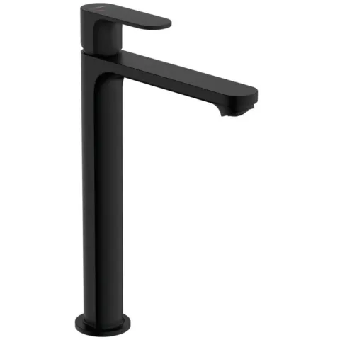 Смеситель для раковины Hansgrohe Rebris S 240 CoolStart, со сливным гарнитуром, чёрный матовый
