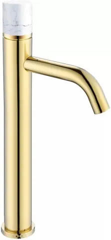 Смеситель для раковины Boheme Stick 122-G-MR-W, золото