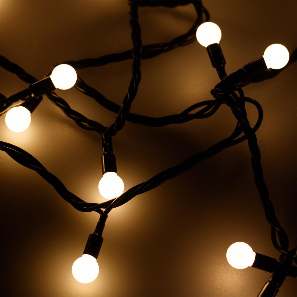 Светодиодная гирлянда Ardecoled ARD-BALL-CLASSIC-D13-20000-BLACK-200LED WARM (230V, 14W)
