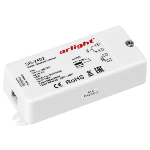 Диммер Arlight SR-2402 (12-36V, 96-288W, Metal-Touch)