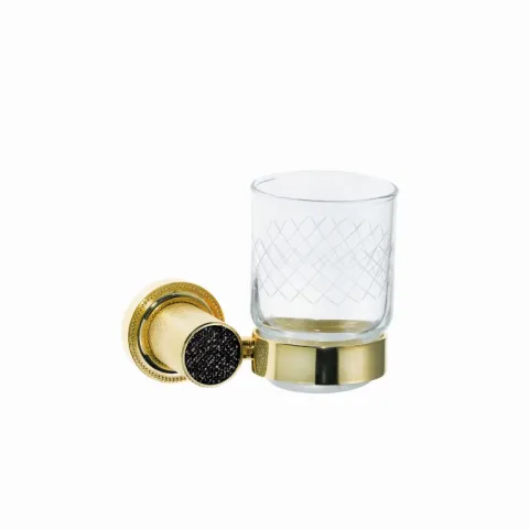 Стакан для зубных щеток Boheme Royal Cristal, чёрный матовый