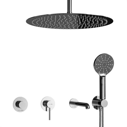 Встраиваемый комплект для ванны с верхней душевой WasserKRAFT Muritz 9851.98DVR3.068.117.444.010.127.443