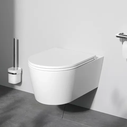 Унитаз подвесной FlashClean с сиденьем микролифт AM.PM Func C8F1701SC, белый глянцевый