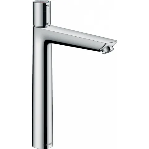 Смеситель Hansgrohe Talis Select E для раковины с высоким изливом и сливным гарнитуром, хром