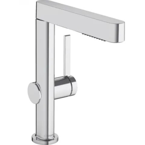 Смеситель для раковины Hansgrohe Finoris, однорычажный, 230 с вытяжным душем 2jet, со сливным клапаном Push-Open, хром