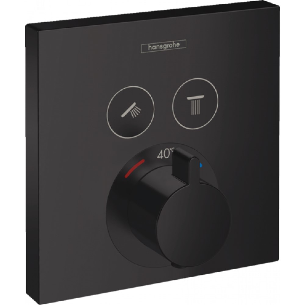 Термостат Hansgrohe ShowerSelect для душа, чёрный матовый