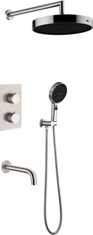 Комплект для душа Boheme Cell, никель брашированный
