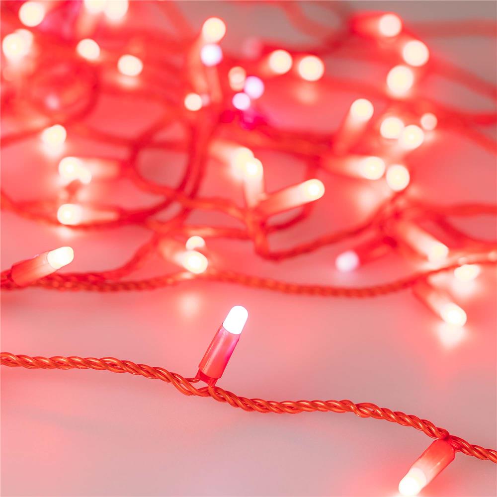 Светодиодная гирлянда Ardecoled ARD-STRING-CLASSIC-10000-RED-100LED-MILK-FLASH Red (230V, 7W)