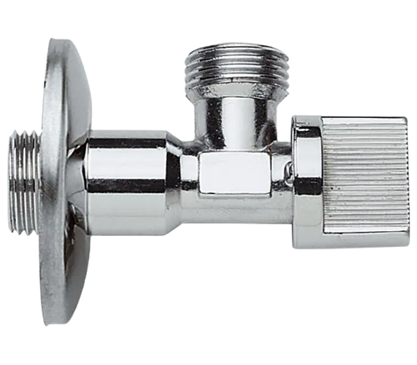 Кран угловой для подключения смесителей 1/2х3/8 Remer 128R1238, хром