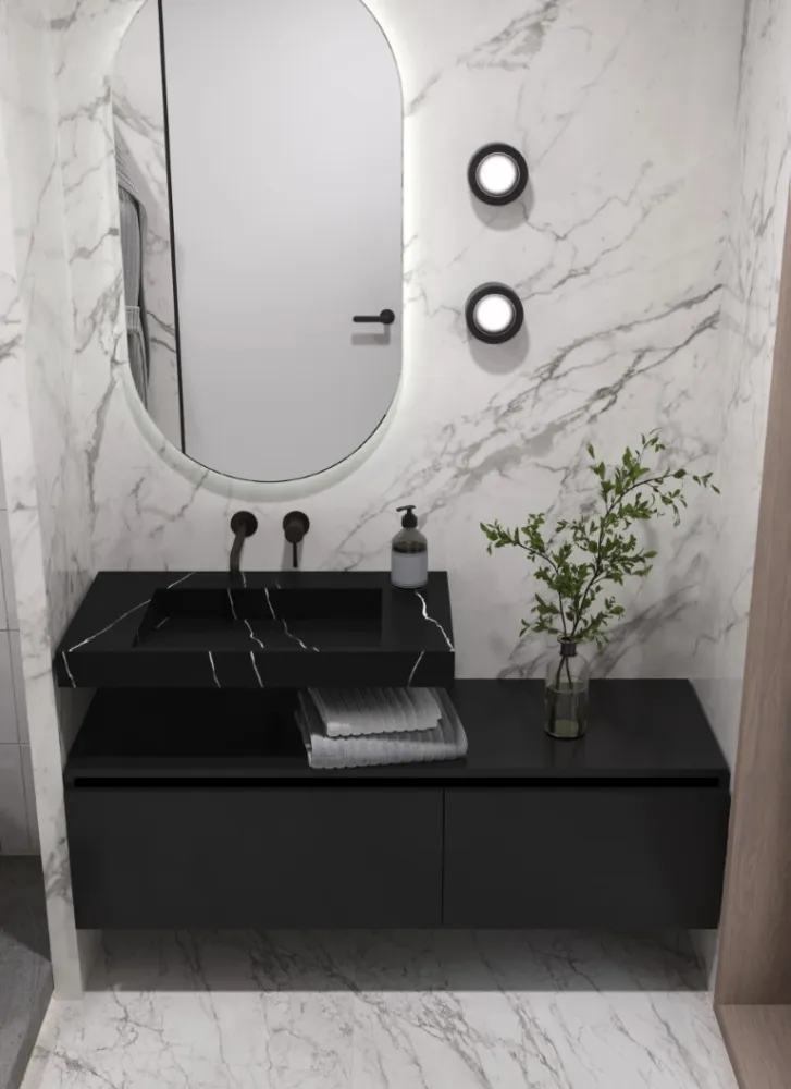 Раковина 80 см ArmadiArt Flat с тумбой