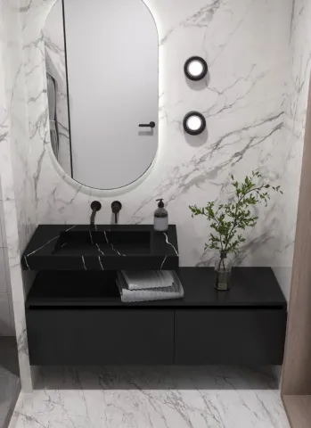 Раковина 80 см ArmadiArt Flat с тумбой