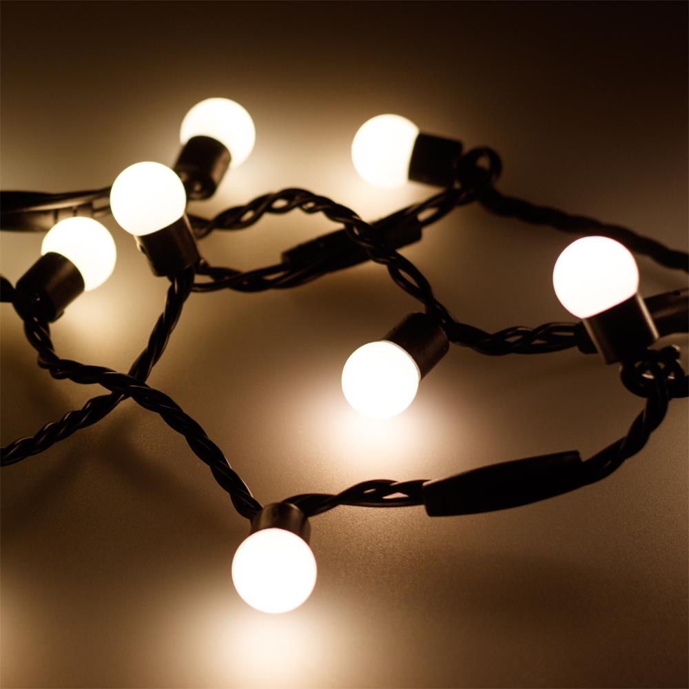 Светодиодная гирлянда Ardecoled ARD-BALL-CLASSIC-D17.5-10000-BLACK-100LED WARM (230V, 7W)