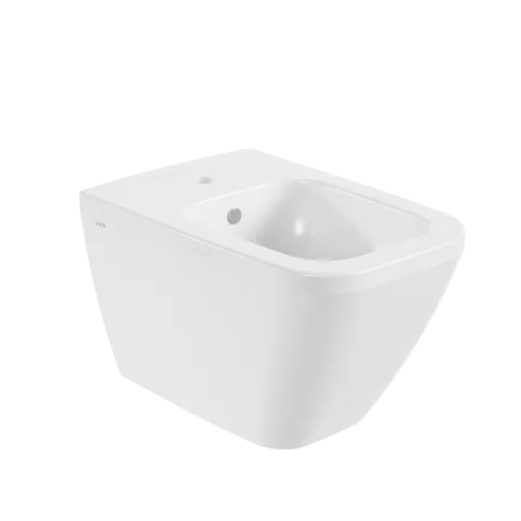 Биде VitrA Integra Square, подвесное, белое, с отверстием под смеситель, покрытие Hygiene, белый