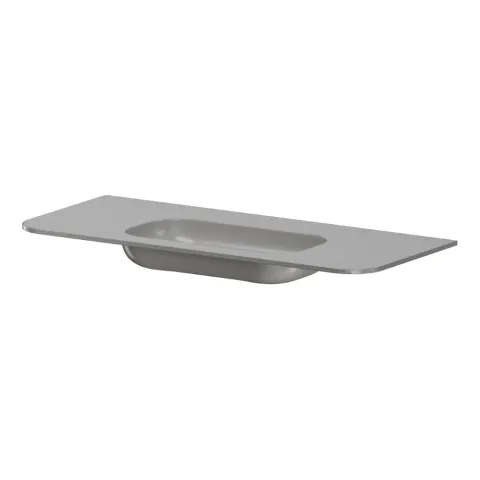Раковина моноблок ArmadiArt VOI 120см STONE FINISH LUNA