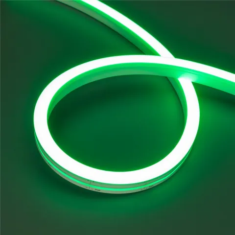 Светодиодная лента герметичная Arlight MOONLIGHT-SIDE-A140-12x17mm 24V Green (8 W/m, IP67, 5m, wire x2)