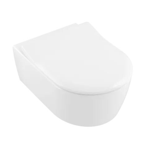 Сиденье для унитаза SlimSeat Villeroy & Boch Avento с крышкой SoftClosing QuickRelease, альпийский белый