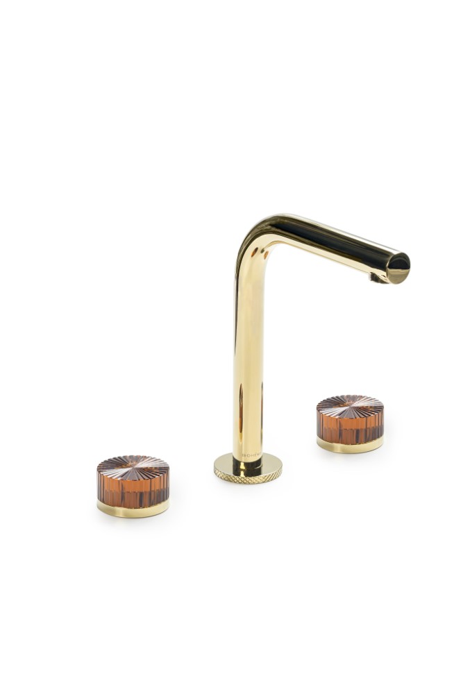 Смеситель из стены Boheme AURA на 3 отв STELLA AMBER, золото