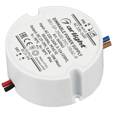 Блок питания Arlight ARJ-SP-39400-PFC-TRIAC-R (15W, 27-39V, 400mA)