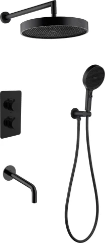 Комплект для душа Boheme Cell, чёрный матовый