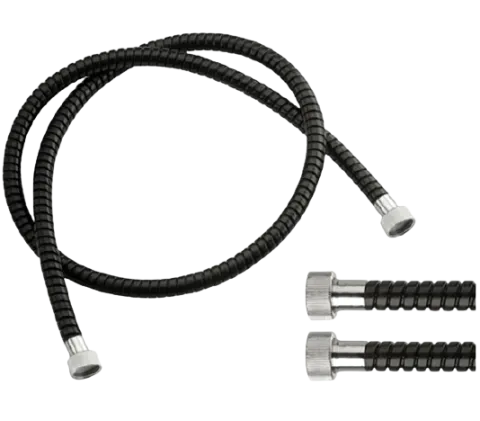 Шланг для душа Spyroflex из PVC, 120см Remer 334NE120, чёрный матовый