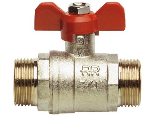 Кран шаровый 3/4" нар/нар, ручка-бабочка Remer 365MM34