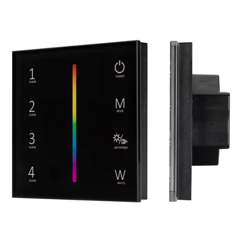 Панель Arlight SMART-P22-RGBW-G-IN Black (12-24V, 4x3A, Sens, 2.4G)
