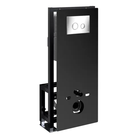 Система инсталляции для унитазов WasserKRAFT Glan 66TLT.010.ME.BL, кнопка CH01, хром