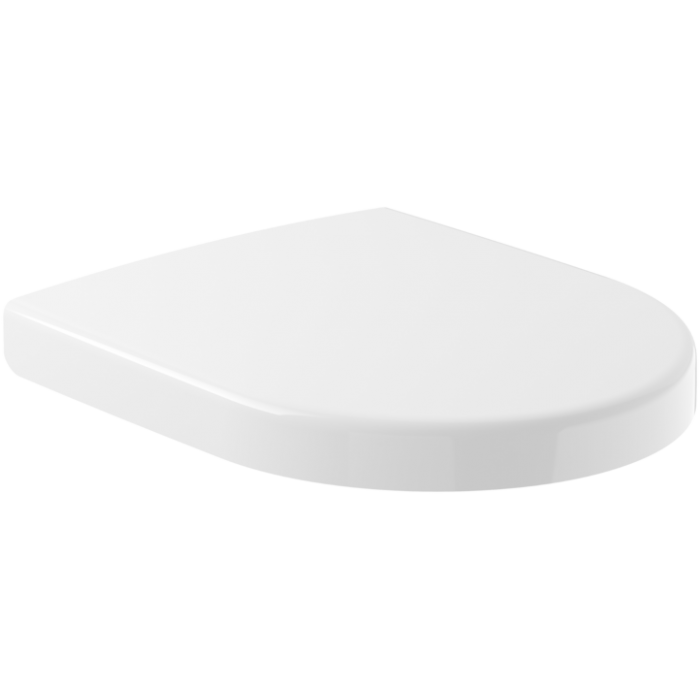Сиденье с крышкой для унитаза с короткой базой Villeroy & Boch Subway 2.0, с функцией автоматического опускания (SoftClosing), со снимаемым сиденьем (QuickRelease), альпийский белый