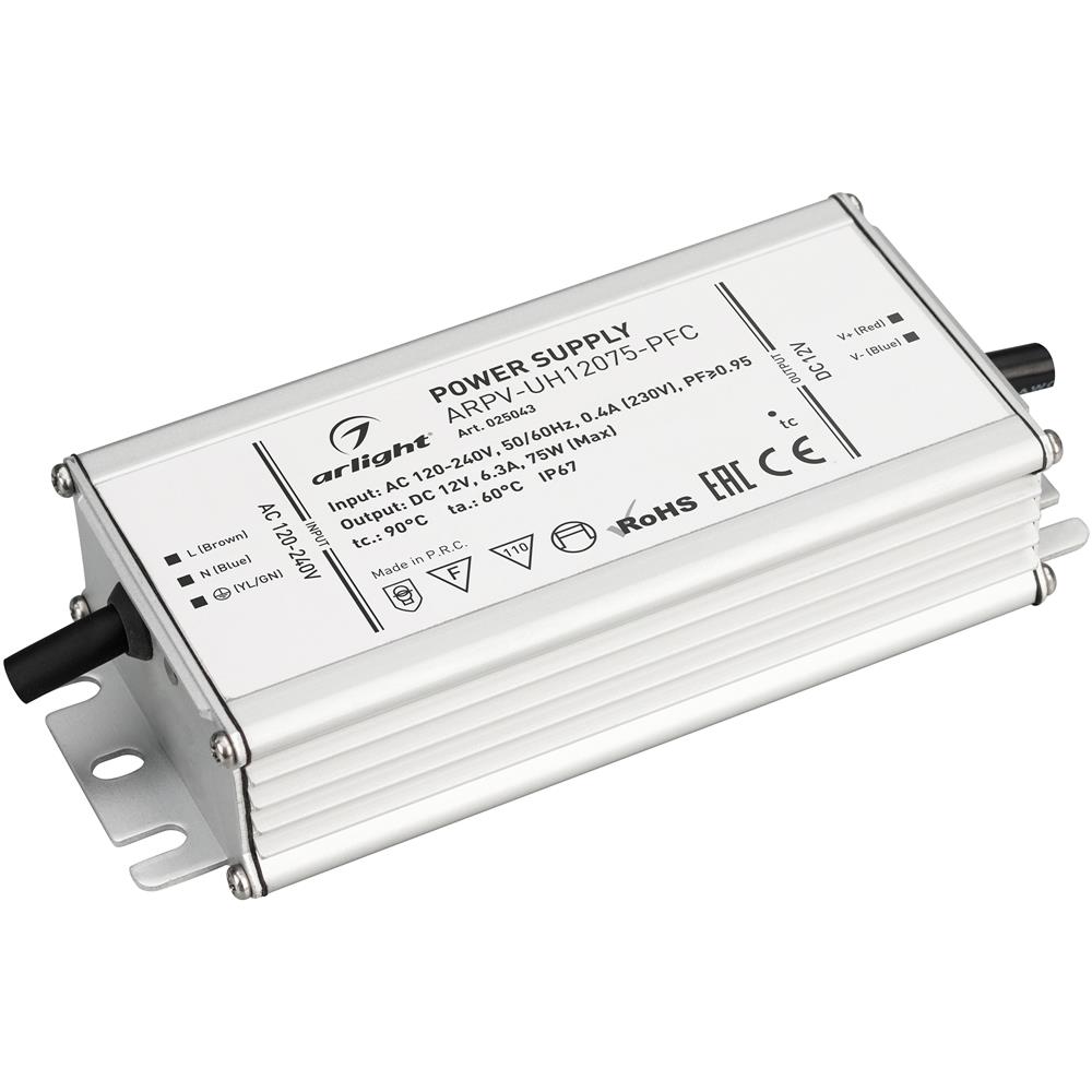 Блок питания Arlight ARPV-UH12075-PFC (12V, 6.3A, 75W)