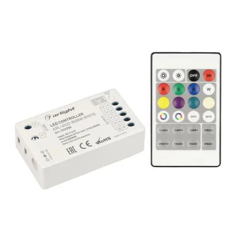 Контроллер Arlight ARL-4022-RGBW White (5-24V, 4x4A, ПДУ 24кн, RF)