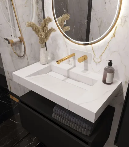 Раковина 80 см ArmadiArt Flat с тумбой